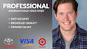 create a bright american professional voice over
