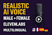 create realistic ai male and female voiceovers using elevenlabs for youtube