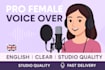 create a professional voice over