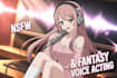 be your sfw or nsfw erotic audio voice actress, acting, record seductive voice