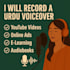 record a professional urdu voiceover