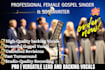 in 24hours, record professional backing vocals, gospel harmony for you