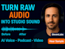deliver studio clean ai voiceovers podcast audio realistic