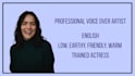 record your female commercial voice over english UK female