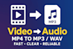 convert video to audio files,mp4 to mp3, extract audio