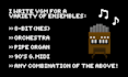 compose 8bit, orchestral, organ, or midi music for your videogame