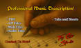 transcribe your music into professional sheet and tabs