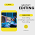 music editing, audio, and art