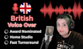 provide studio quality human female british voice over