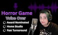 provide studio quality human female horror game voice over