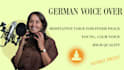 record a warm female voice over