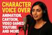 be your character voice actor in english urdu or hindi