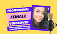 do an american female voiceover recording for your project