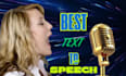 create realistic text to speech, convert real human voice