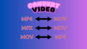 convert audio and video formats mp3, wav, mp4, mov and more