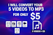 convert your video files to high quality mp3