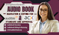 narrate audiobook as a pro audiobook narrator with acx standard female voiceover