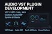 develop custom audio vst plugin, vst3, au plugin, audio software