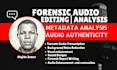 do forensic video audio editing, cctv cam, audio recordings, studio audio