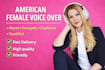 provide a professional american female voice over service