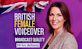record a professional british female voiceover or narration