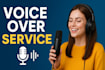 record a soft, warm voice over