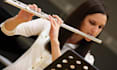 record live flute performance with a cinematic string quartet