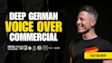 provide a deep german voice over