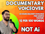 be your documentary voiceover artist for youtube