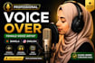 record clear female voice over for youtube and commercials