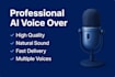 provide realistic ai voice over with fast delivery