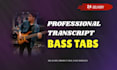 creat pro bass transcription and tabs any song