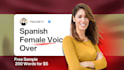 record professional spanish female voice over