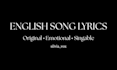 write original english lyrics for your song