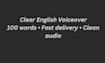 record a clear english voiceover or narration