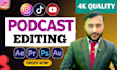 deeply clean audio podcast, enhance, normalize your podcast audio editing
