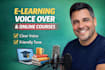 record an american male voice over for elearning and online courses
