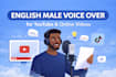 record a clear and professional english voice over