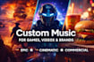 create custom ai music for games, videos and brands