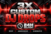 produce custom professional dj drops or dj tags within 24h
