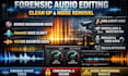 do forensic audio editing, clean up, enhance, cut and  remove background noise