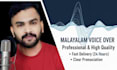 provide a high quality malayalam male voice over in 24 hours