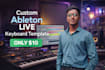 create a custom ableton live template for keyboard performance