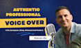 record a professional authentic voice over from ireland