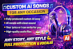 create custom ai songs from any lyrics with any style