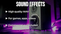 make high quality sound effects for games, apps and videos