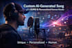 create custom ai generated song using suno with personalized human vocals