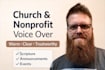 provide voice over for churches and nonprofits