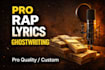 write catchy rap lyrics or a full song in your style