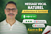 message vocal naturel style masculin